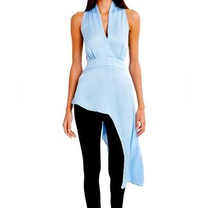 BCBGMAXAZRIA Women's Asymmetrical Blouse